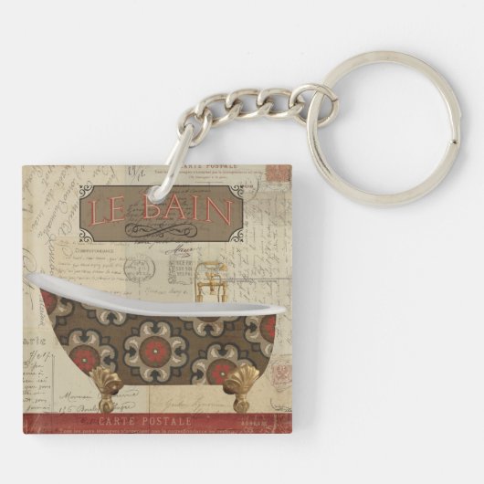Porte-clés Bath de carte postale (Dos)