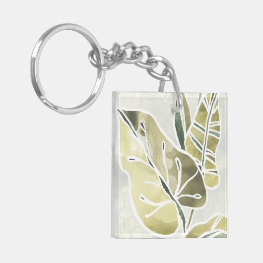 Porte-clés Batik Feuille (Devant gauche)