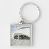 Porte-clés Bâtiment blanc futuriste moderne (Devant)