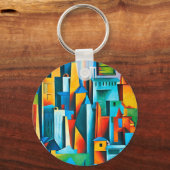Porte-clés Bâtiments Cityscape Abstraits Grattoirs Skyscraper (Recto)