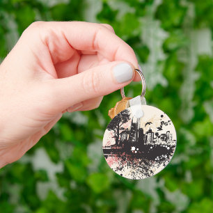 Porte-clés Bâtiments urbains Porte - clé de dessin urbain