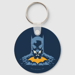 Porte-clés Batman Bust brisé Avec Logo Or