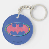 Porte-clés Batman | Logo Pink Polka Dot (Dos)