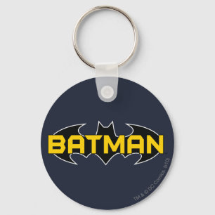 Porte-clés Batman Symbol Name Yellow & Black Logo