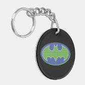 Porte-clés Batman | Symbole pourpre et vert (Devant gauche)