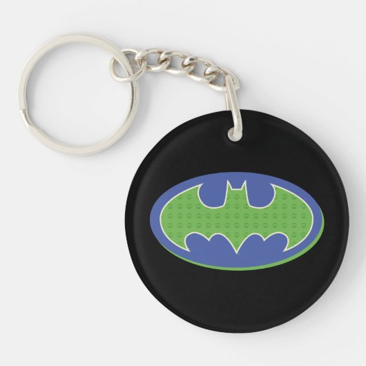 Porte-clés Batman | Symbole pourpre et vert (Devant)