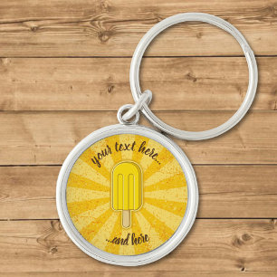 Porte-clés Bâton à crème glacée citron