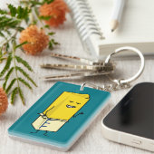 Porte-clés Bâton de beurre beurré des pouces heureux de (Devant droit)