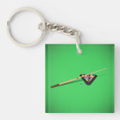 Porte-clés Bâton et balles de la table de billard (Devant)