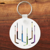 Porte-clés Bâtons de hockey de gardien de but (Recto)
