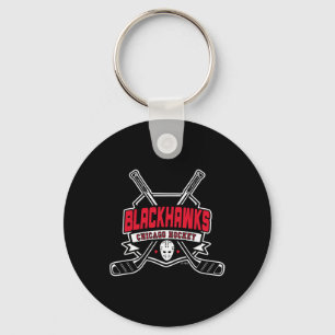 Porte-clés Bâtons de hockey des Blackhawks de Chicago Noirs O