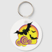 Porte-clés Bats volants Pleines lunes nocturnes d'Halloween (Recto)