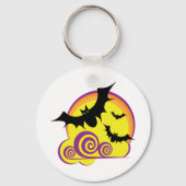 Porte-clés Bats volants Pleines lunes nocturnes d'Halloween (Verso)