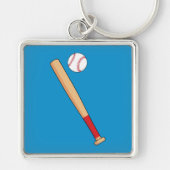 Porte-clés Batte de baseball avec balle (Devant)