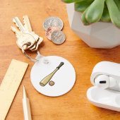 Porte-clés Batte de baseball en bois