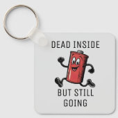 Porte-clés Batterie en cours d'exécution amusante (Recto)