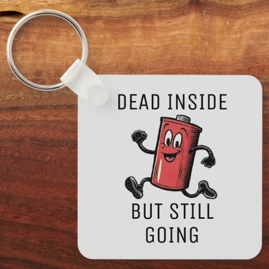 Porte-clés Batterie en cours d'exécution amusante (Recto)