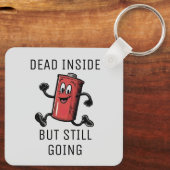 Porte-clés Batterie en cours d'exécution amusante (Verso)