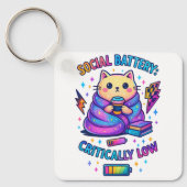 Porte-clés Batterie sociale Critique... (Recto)