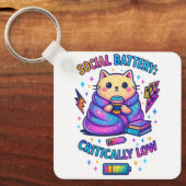 Porte-clés Batterie sociale Critique... (Recto)