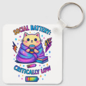 Porte-clés Batterie sociale Critique... (Dos)