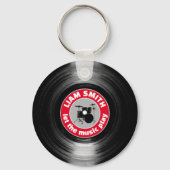 Porte-clés Batterie vinyle Porte - clé rouge (Verso)