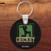 Porte-clés Batteur de cricket né pour Joueur et entraîneur (Recto)