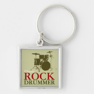 Porte-clés batteur rock and roll