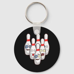 Porte-clés Battez Les Épingles De Bowling Cute Ducks Jouer Le