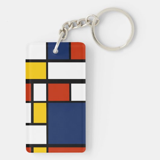 Porte-clés bauhaus motif peinture géométrique abstraite mo (Dos)