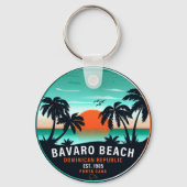 Porte-clés Bavaro Beach Dominicaine Retro Sunset Souvenir 60s (Verso)