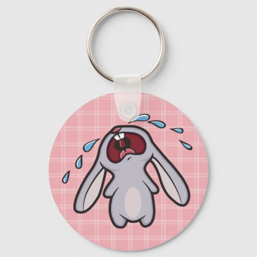 Porte-clés Bawling Bunny avec Porte - clé de chèques roses (Recto)