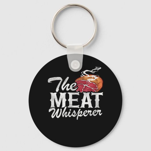 Porte-clés BBQ Drôle pour Whisperer de viande (Recto)