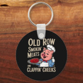 Porte-clés Bbq Old Row Smoking Meats And Clappin Cheeks  (Recto)