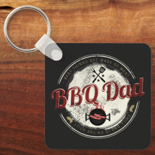 Porte-clés BBQ Papa Grill Vintage ou Barbecue Pour Fête des p