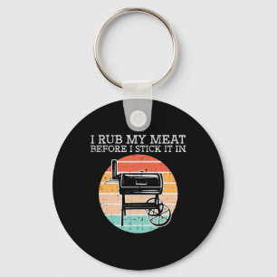 Porte-clés Bbq Rub Ma Viande Avant Stick Retro Funny Byrbecue