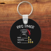 Porte-clés Bbq Timer Beer Funny Byrbecue Grill Grill Boisson (Recto)