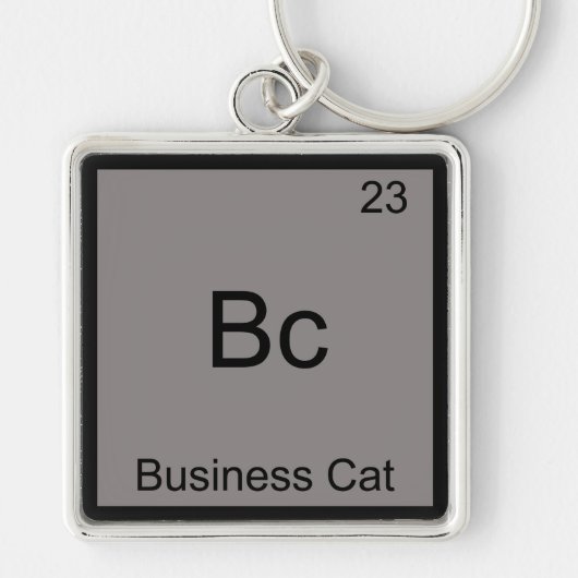 Porte-clés Bc - Chat d'affaires Symbole d'élément de chimie d (Devant)