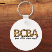 Porte-clés BCBA, don bcba, analyste de comportement, ABA, BCB (Recto)