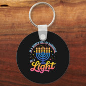 Porte-clés Be A Light Happy Hanukkah Menorah Jewish Gift  (Recto)