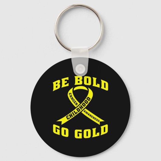 Porte-clés Be Bold Go Gold Children Cancer Yellow Ribbon (Recto)