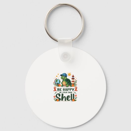 Porte-clés Be Happy In Your Own Shell Turtle Autism Awareness (Recto)