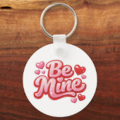 Porte-clés Be Mine" Glossy Heart Keychain (Verso)