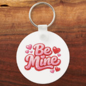 Porte-clés Be Mine" Glossy Heart Keychain (Recto)