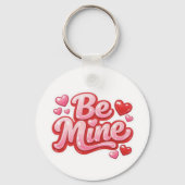 Porte-clés Be Mine" Glossy Heart Keychain (Verso)