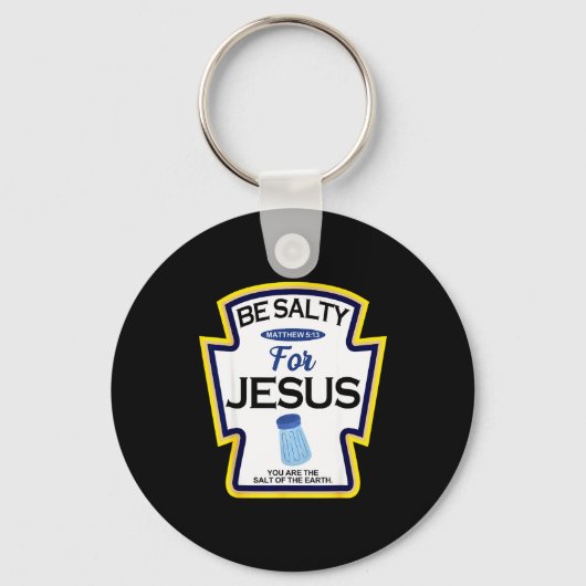 Porte-clés Be Salty For Jesus Condiment Sce Christian Hallowe (Recto)