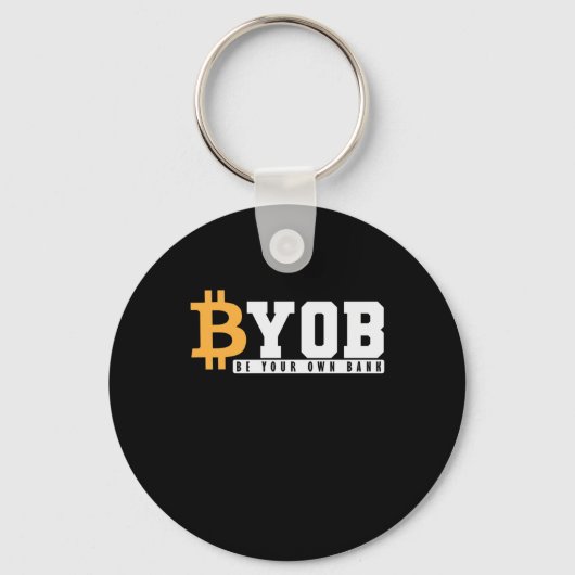 Porte-clés Be your own Bank Bitcoin (Recto)