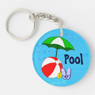 Porte-clés Beach Ball Pool Parapluie Porte - clé personnalisé