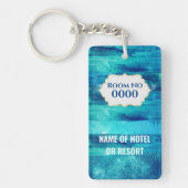 Porte-clés Beach bleu mer mer vagues hôtel complexe (Devant)