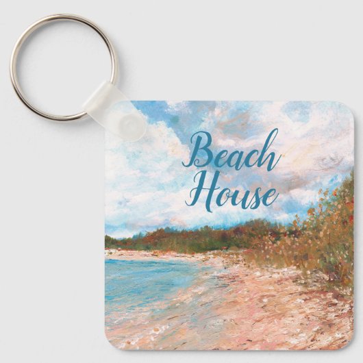 Porte-clés Beach Coastal Michigan Shoreline Art (Recto)